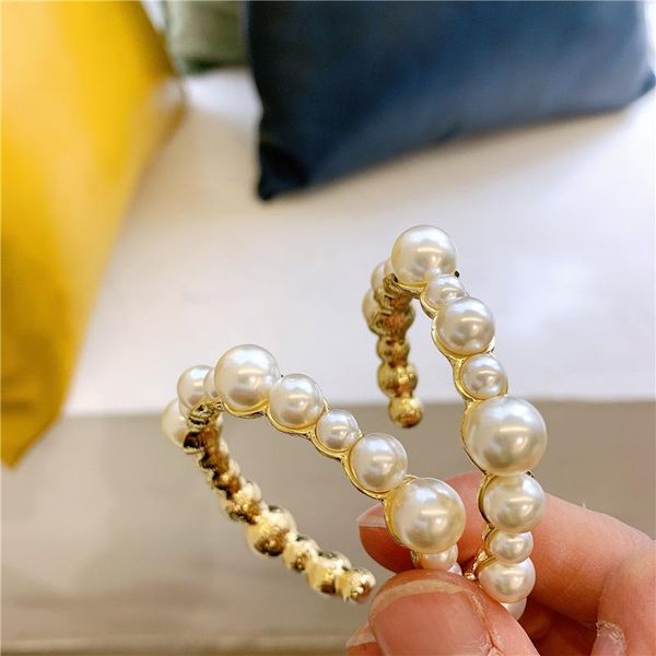 hoop & huggie simple exaggerated big round earrings french retro style pearl earring european american trend circle accessories, Golden;silver
hoop & huggie simple exaggerated big round earrings french retro style pearl earring european american trend circle accessories, Golden;silver