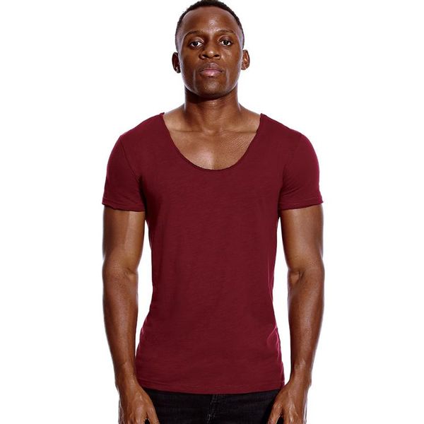 men's t-shirts deep v neck t shirt for men low cut stretch vee tees slim fit short sleeve fashion male invisible casual summer, White;black
men's t-shirts deep v neck t shirt for men low cut stretch vee tees slim fit short sleeve fashion male invisible casual summer, White;black