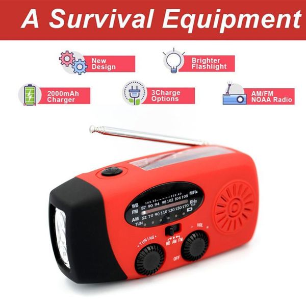 radio protable portable hand crank fm am wb noaa solar led torch power bank 
radio protable portable hand crank fm am wb noaa solar led torch power bank