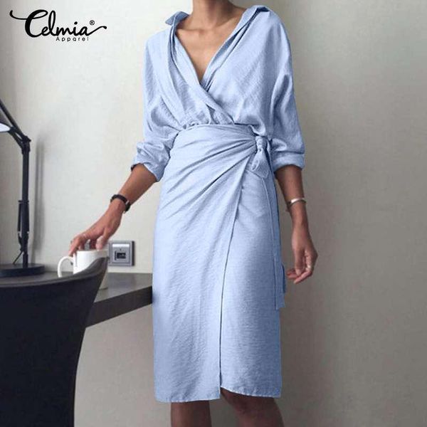 casual dresses celmia women fashion lapel shirt dress loose bandage knee-length long sleeve plus size work sundress robe, Black;gray
casual dresses celmia women fashion lapel shirt dress loose bandage knee-length long sleeve plus size work sundress robe, Black;gray