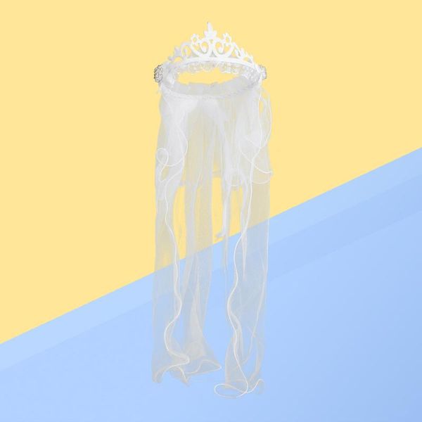bridal veils delicate flower girl crown two layers white wedding communion hair wreath headdress (white), Black
bridal veils delicate flower girl crown two layers white wedding communion hair wreath headdress (white), Black