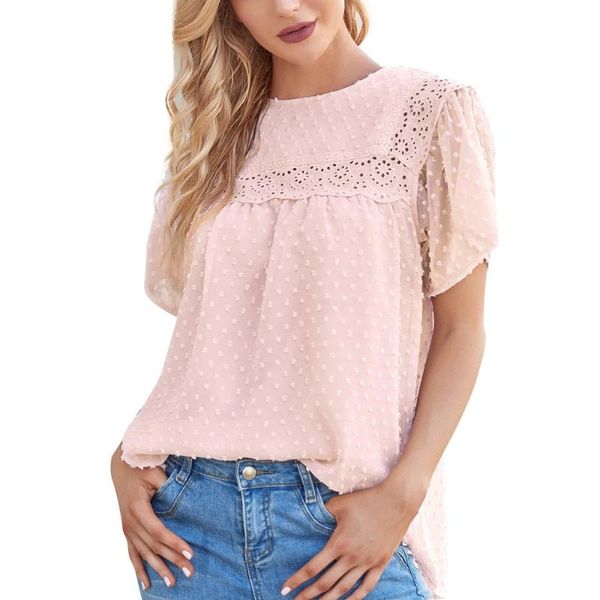 women's blouses & shirts elegant dot embroidery women blouse summer casual o-neck short sleevel lace hollow out chiffon female ol shirt, White
women's blouses & shirts elegant dot embroidery women blouse summer casual o-neck short sleevel lace hollow out chiffon female ol shirt, White