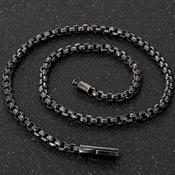 chains vintage 6mm box link chain necklace men 22" golden black solid stainless steel necklaces for women choker jewelry, Silver
chains vintage 6mm box link chain necklace men 22" golden black solid stainless steel necklaces for women choker jewelry, Silver