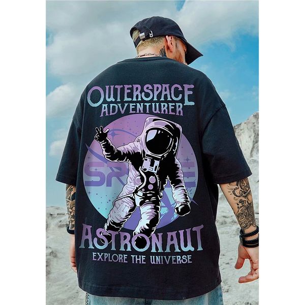 Astronaut men's hip-hop T-shirt high-quality comfortable and breathable fashion street daily travel home party, White;black
Astronaut men's hip-hop T-shirt high-quality comfortable and breathable fashion street daily travel home party, White;black