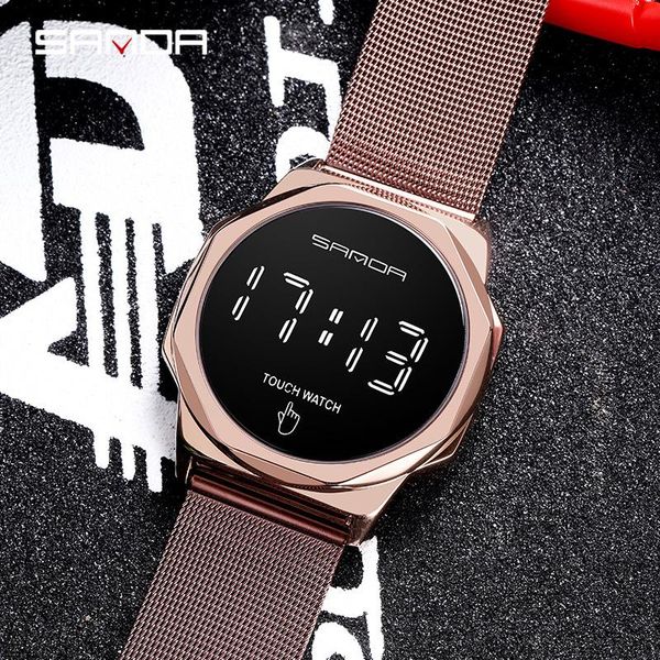wristwatches sanda 8010 women for digital men and touch watch women's mesh belt fashion sports gold clock clothes accessories, Slivery;brown
wristwatches sanda 8010 women for digital men and touch watch women's mesh belt fashion sports gold clock clothes accessories, Slivery;brown