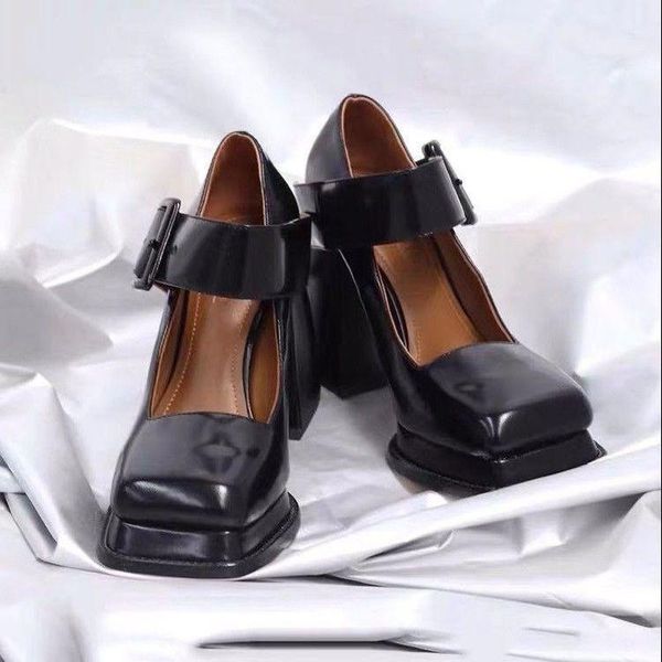 dress shoes high-heeled mary jane women's french word with thick heel small leather wild retro platform chaussure femme pumps, Black
dress shoes high-heeled mary jane women's french word with thick heel small leather wild retro platform chaussure femme pumps, Black