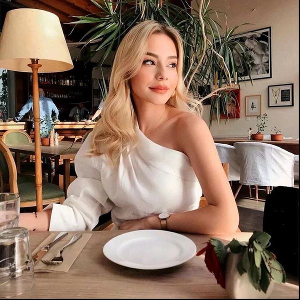 women white shirts fashion one shoulder cotton linen za chic female long sleeve summer casual pleated irregular
women white shirts fashion one shoulder cotton linen za chic female long sleeve summer casual pleated irregular