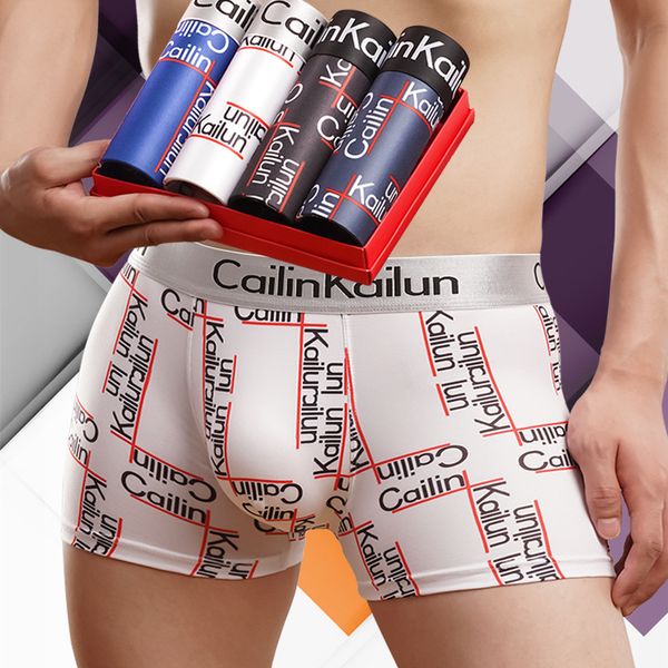 4 gift box underpants men's boxers youth large middle waist printed fashion, Black;white
4 gift box underpants men's boxers youth large middle waist printed fashion, Black;white