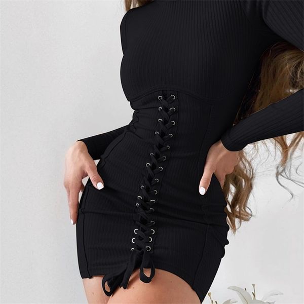 autumn black bandage tie up women's dress y2k knitted dresses for year winter long sleeve mock neck bodycon female 210510, Black;gray
autumn black bandage tie up women's dress y2k knitted dresses for year winter long sleeve mock neck bodycon female 210510, Black;gray