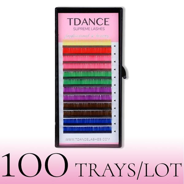 false eyelashes tdance 7 colors 100 trays/lot rainbow volume eyelash extension colored thickness 0.07mm soft cilios light natural makeup too
false eyelashes tdance 7 colors 100 trays/lot rainbow volume eyelash extension colored thickness 0.07mm soft cilios light natural makeup too