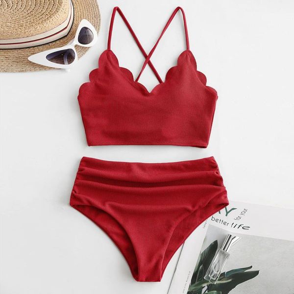 2pcs summer swimsuits suits solid color camisole rib female bandage bikini thong bathing beachwear swimwear set women's, White;black
2pcs summer swimsuits suits solid color camisole rib female bandage bikini thong bathing beachwear swimwear set women's, White;black