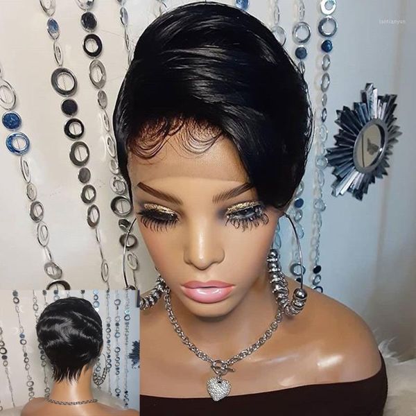pixie cut wig straight short bob 13x4 lace front wigs for black women glueless remy preplucked with baby hair 130 150 density1, Black;brown
pixie cut wig straight short bob 13x4 lace front wigs for black women glueless remy preplucked with baby hair 130 150 density1, Black;brown