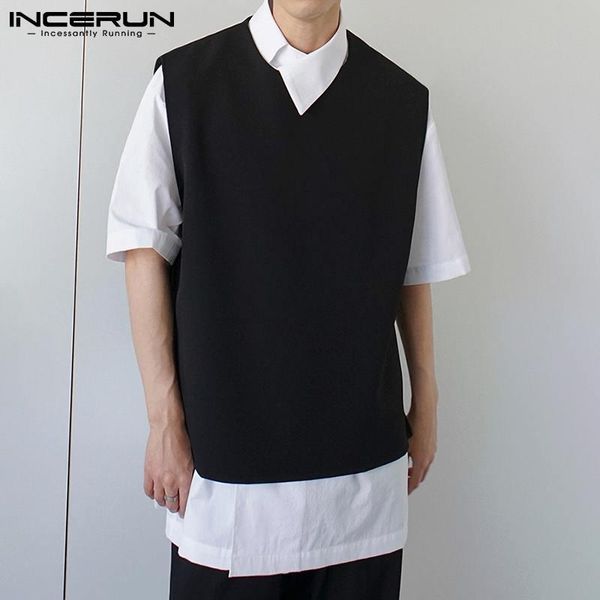 men's vests fashion men round neck sleeveless loose casual waistcoats 2021 streetwear solid color pullovers s-5xl incerun, Black;white
men's vests fashion men round neck sleeveless loose casual waistcoats 2021 streetwear solid color pullovers s-5xl incerun, Black;white