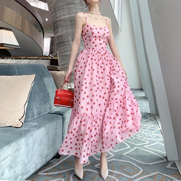 casual dresses arrival fashion summer women elegant sweet strapless backless chiffon dot print pink beach holiday party long dress, Black;gray
casual dresses arrival fashion summer women elegant sweet strapless backless chiffon dot print pink beach holiday party long dress, Black;gray