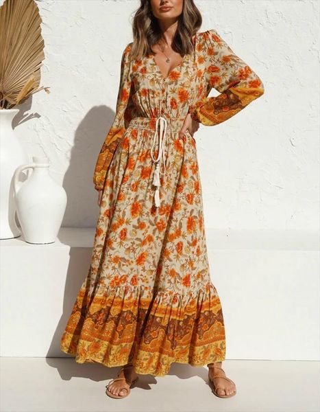 long sleeve tie neck women dresses tassel ethnic floral print beach bohemian maxi dress ladies rayon boho vestidos, Black;gray
long sleeve tie neck women dresses tassel ethnic floral print beach bohemian maxi dress ladies rayon boho vestidos, Black;gray