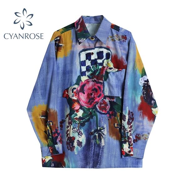 vintage chic women's shirt summer fashion streetwear print turn down collar long sleeve casual female blouse 210430, White
vintage chic women's shirt summer fashion streetwear print turn down collar long sleeve casual female blouse 210430, White