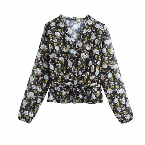 women shirt floral printed long sleeves v-neck chiffon vintage s femme mujer blouse blusas 210420, White
women shirt floral printed long sleeves v-neck chiffon vintage s femme mujer blouse blusas 210420, White