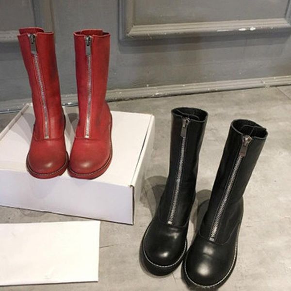 winter luxury short boots women casual genuine leather shoes ladies autumn cowhide booties front zipper red brand, Black
winter luxury short boots women casual genuine leather shoes ladies autumn cowhide booties front zipper red brand, Black