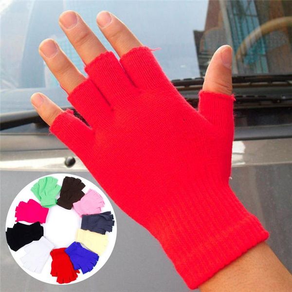 five fingers gloves 1pair ladies winter fingerless mittens solid color half warm knitmagic unisex, Blue;gray
five fingers gloves 1pair ladies winter fingerless mittens solid color half warm knitmagic unisex, Blue;gray