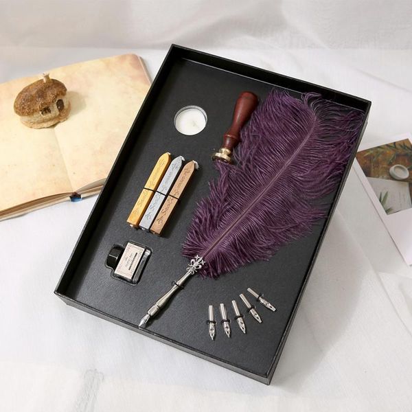 fountain pen antique ostrich brush writing ink stationery pens with 5 nibs wedding gifts feather gift box set
fountain pen antique ostrich brush writing ink stationery pens with 5 nibs wedding gifts feather gift box set