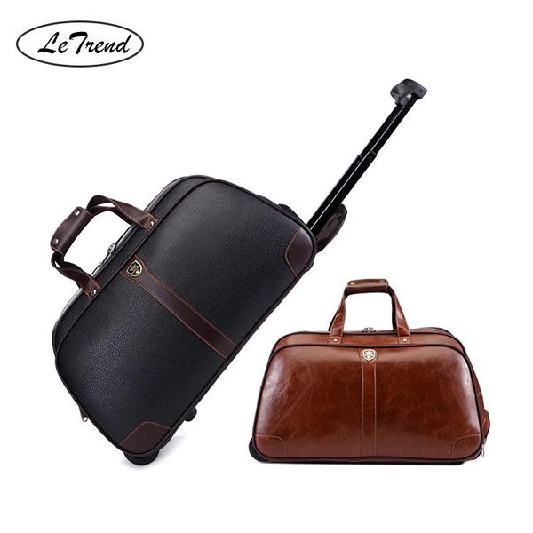 duffel bags letrend high-quality travel men businesses rolling luggage pu leather suitcase wheels trolley large capacity cabin trunk
duffel bags letrend high-quality travel men businesses rolling luggage pu leather suitcase wheels trolley large capacity cabin trunk