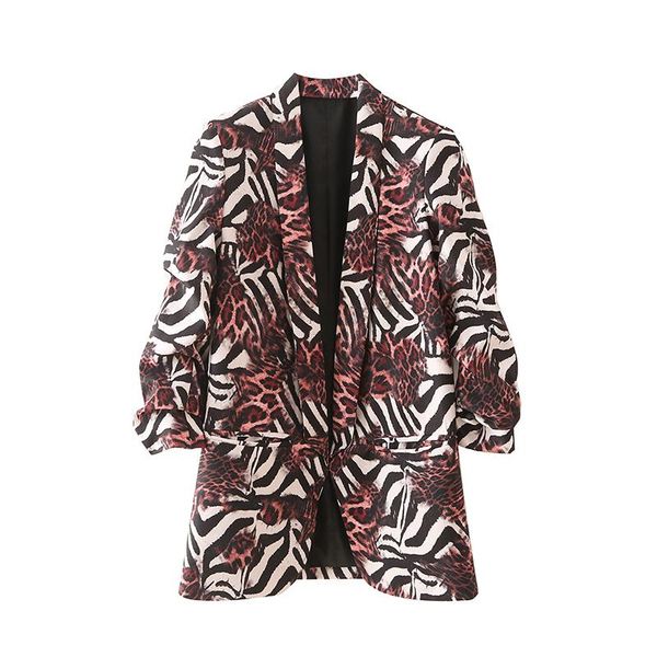 women's suits & blazers yenkye fashion 2021 women vintage leopard blazer mujer ruched cuffs long sleeve streetwear outerwear ladies chi, White;black
women's suits & blazers yenkye fashion 2021 women vintage leopard blazer mujer ruched cuffs long sleeve streetwear outerwear ladies chi, White;black