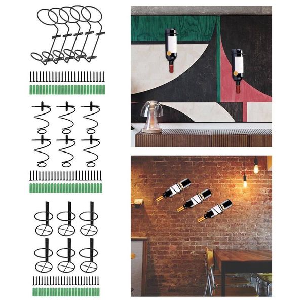 tablewine racks 6pcs stylish iron holder wall mounted bottle display with screws storage apply to kitchen shelf home rack
tablewine racks 6pcs stylish iron holder wall mounted bottle display with screws storage apply to kitchen shelf home rack
