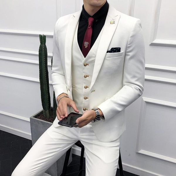 men's suits & blazers 3pc suit men brand slim fit business formal wear tuxedo wedding dress mens casual costume homme 2xl pink, White;black
men's suits & blazers 3pc suit men brand slim fit business formal wear tuxedo wedding dress mens casual costume homme 2xl pink, White;black