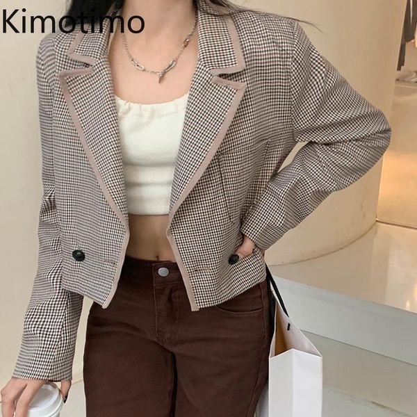 women's suits & blazers kimotimo autumn plaid blazer coat women 2021 notched collar design short jacket korean fashion all-match vintag, White;black
women's suits & blazers kimotimo autumn plaid blazer coat women 2021 notched collar design short jacket korean fashion all-match vintag, White;black