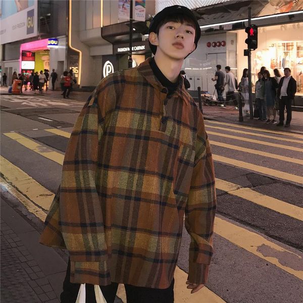 men's casual shirts 2021 autumn worsted wool lattice pullover false two piece shirt french cuff mens fashion hawaiian camisa masculina, White;black
men's casual shirts 2021 autumn worsted wool lattice pullover false two piece shirt french cuff mens fashion hawaiian camisa masculina, White;black