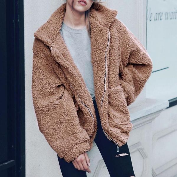 women's jackets long sleeve big pockets shaggy jacket autumn winter lapel solid color zipper women fluffy coat outerwear, Black;brown
women's jackets long sleeve big pockets shaggy jacket autumn winter lapel solid color zipper women fluffy coat outerwear, Black;brown
