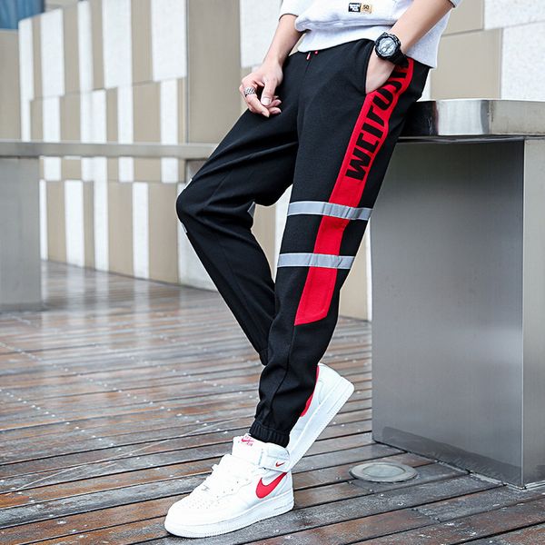 men's jeans hip hop streetwear joggers calças masculinas casuais masculinos retalhos carga de alta rua cintura elástica moletom harem p, Blue
men's jeans hip hop streetwear joggers calças masculinas casuais masculinos retalhos carga de alta rua cintura elástica moletom harem p, Blue