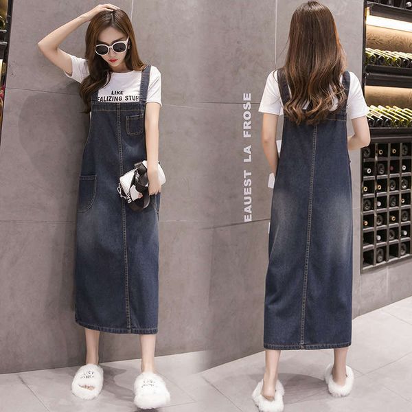 style korean dresses casual large loose fat mm versatile denim strap skirt medium length slim dress women's wear, Black;gray
style korean dresses casual large loose fat mm versatile denim strap skirt medium length slim dress women's wear, Black;gray