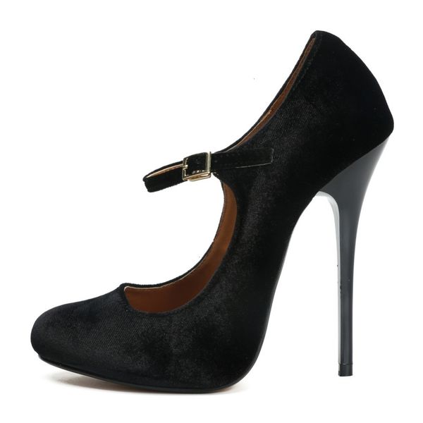 dress shoes 13cm high heels ankle straps round toe women pumps quality velvet office party wedding woman plus si yqxr, Black
dress shoes 13cm high heels ankle straps round toe women pumps quality velvet office party wedding woman plus si yqxr, Black