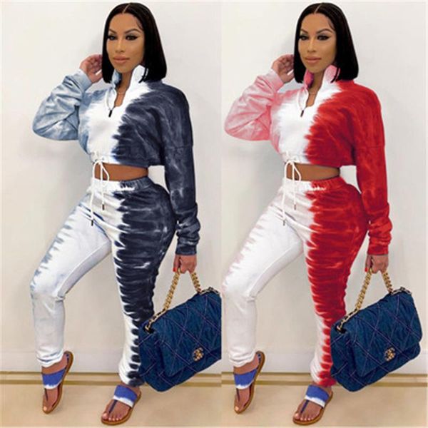 women tie-dye casual tracksuits fashion trend long sleeve zipper bandage sweatshirt drawstring pants suits designer female spring loose sets, Gray
women tie-dye casual tracksuits fashion trend long sleeve zipper bandage sweatshirt drawstring pants suits designer female spring loose sets, Gray