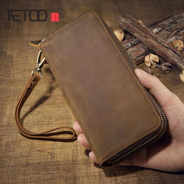 long double zippered wallet, men's multi-card cowhide vintage handbag, leather large-capacity wallet. wallets, Red;black
long double zippered wallet, men's multi-card cowhide vintage handbag, leather large-capacity wallet. wallets, Red;black