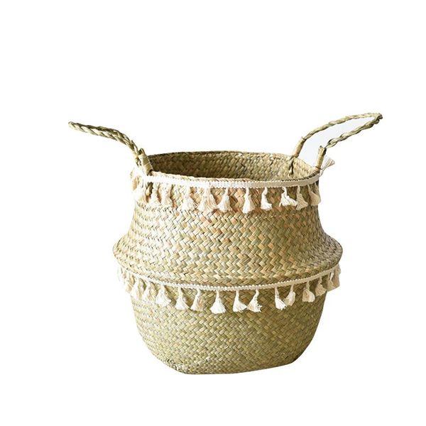 storage baskets natural belly basket with tassels decor handmade straw container planter handle for home sundries bom666
storage baskets natural belly basket with tassels decor handmade straw container planter handle for home sundries bom666