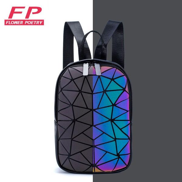 backpack men and women mini geometric luminous female school casual for girls holographic bags 2021
backpack men and women mini geometric luminous female school casual for girls holographic bags 2021