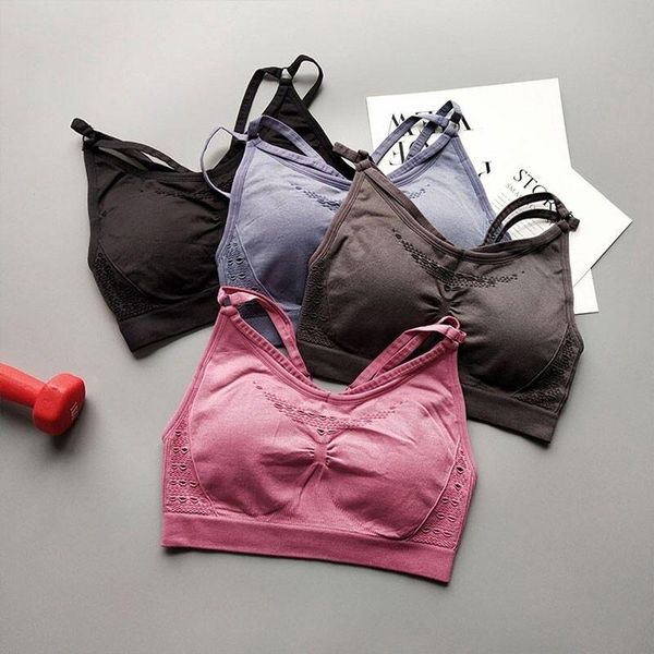 gym clothing woman energy seamless sports bra running back cross strappy yoga with removable pads brassiere sport fitness active wear, White;black
gym clothing woman energy seamless sports bra running back cross strappy yoga with removable pads brassiere sport fitness active wear, White;black