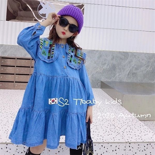 girl's dresses children's wear autumn hedging long-sleeved lace girls denim long dress 0925, Red;yellow
girl's dresses children's wear autumn hedging long-sleeved lace girls denim long dress 0925, Red;yellow