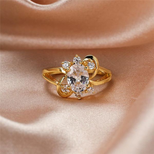 wedding rings white zircon oval stone flower for women fashion jewelry vintage yellow gold crystal ring female simple size6, Slivery;golden
wedding rings white zircon oval stone flower for women fashion jewelry vintage yellow gold crystal ring female simple size6, Slivery;golden