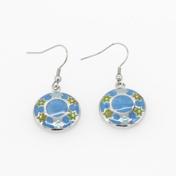 stainless steel earrings round multi-color enamel european drop dangle for women wedding party fashion jewelry & chandelier, Silver
stainless steel earrings round multi-color enamel european drop dangle for women wedding party fashion jewelry & chandelier, Silver