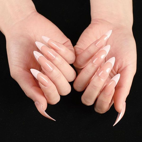 false nails 24pcs/box long almond french stiletto fake full cover nail tips press on detachable manicure tool, Red;gold
false nails 24pcs/box long almond french stiletto fake full cover nail tips press on detachable manicure tool, Red;gold