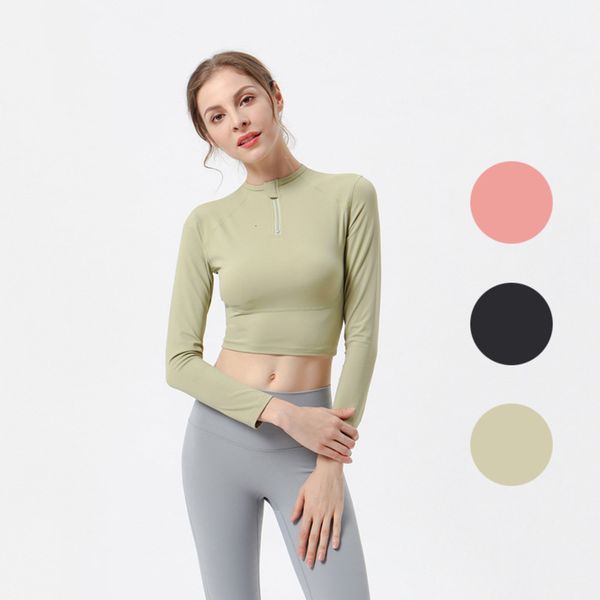 te t-shirt women yoga fitns half zipper stand neck quick dry tight back elastic long sleeve shirt, White
te t-shirt women yoga fitns half zipper stand neck quick dry tight back elastic long sleeve shirt, White