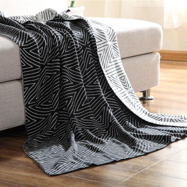 blankets regina brand cotton knitted plaid blanket nordic double side black/gray-white triangular pattern bedspread quilt throw
blankets regina brand cotton knitted plaid blanket nordic double side black/gray-white triangular pattern bedspread quilt throw