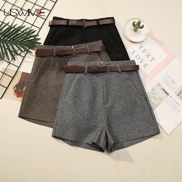 women's shorts women plus size casual outwear loose comfort with belt back zipper solid color woolen bottoming pockets high waist, White;black
women's shorts women plus size casual outwear loose comfort with belt back zipper solid color woolen bottoming pockets high waist, White;black