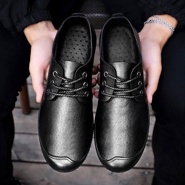 shoe men's leather soft spring and summer 2021 comfortable british leisure shoes wl4x, Black
shoe men's leather soft spring and summer 2021 comfortable british leisure shoes wl4x, Black