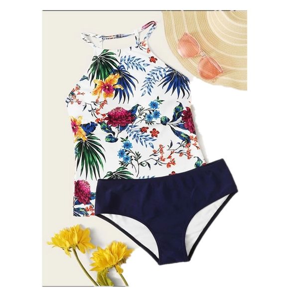 2021 new random printed bikini split swimsuit, White;black
2021 new random printed bikini split swimsuit, White;black