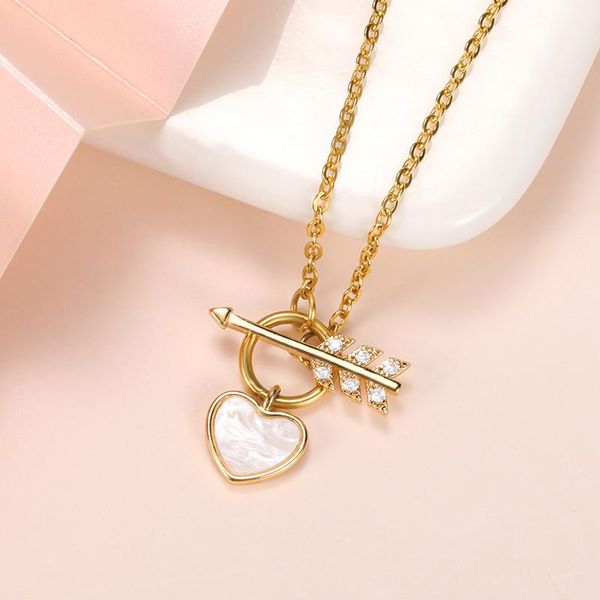 pendant necklaces romantic heart necklace french opal love clavicle chain korean simple female arrow pendanklace short for women, Silver
pendant necklaces romantic heart necklace french opal love clavicle chain korean simple female arrow pendanklace short for women, Silver