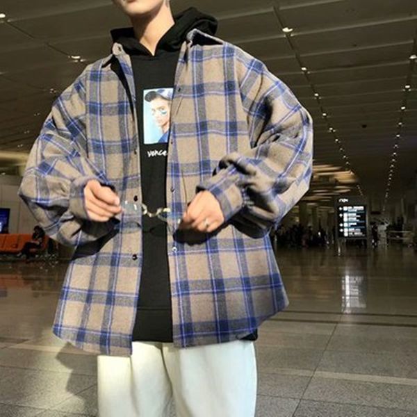 men's jackets male casual plaid shirt, long sleeve shirt for men, spring fashion and autumn ilqp, Black;brown
men's jackets male casual plaid shirt, long sleeve shirt for men, spring fashion and autumn ilqp, Black;brown